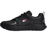 Tommy Jeans Homme TJM Runner Leather Em0Em01621 Bas, Black (Black), 45 EU