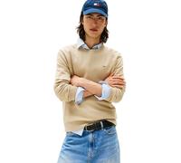 Tommy Jeans Homme TJM Slim Essential Light Sweater Dm0dm18895 Pull-Over, Khaki (Silt), L EU