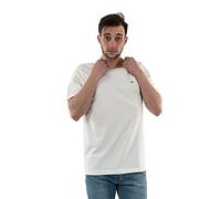 Tommy Jeans Homme Tjm Slim Jersey Neck Ext Dm0dm09598 Hauts En Tricot À Manches Courtes, Blanc (White), XS EU
