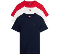 Tommy Jeans Homme TJM Xslim 3 Pack Tee Dm0dm21579 T-Shirt S/S, Multi (Ecru/Dark Night Navy/Sphre Red), S EU