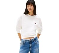 Tommy Jeans Medium Weight Pullover Crewneck with Embroidered Flag Logo Maillot de survêtement Femme