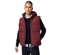 Tommy Jeans Veste sans Manches Homme Essential Down Vest avec Capuche, Rouge (Deep Rouge), M