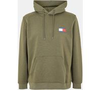 Tommy Jeans Men's Regular Essential Flag Hoodie Pewter Green S Male