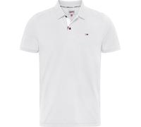 Tommy Jeans Men's Slim Short-Sleeve Polo Shirt Blanc L Male