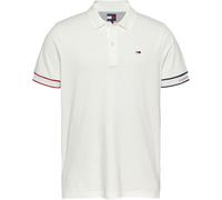 Tommy Jeans Men's Tj Slim Flag Short-Sleeve Polo Shirt Écru XL Male
