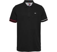 Tommy Jeans Men's Tj Slim Flag Short-Sleeve Polo Shirt Noir 3XL Male