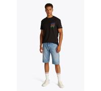 Tommy Jeans Men's Tjm Twisted Signature Regular Fit T-Shirt Noir 2XL Male