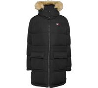 Tommy Jeans Midi Alaska Faux Fur Jacket Noir - Grand XL