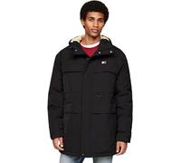 Tommy Jeans Parka Homme Tech Canvas avec Capuche, Noir (Black), M