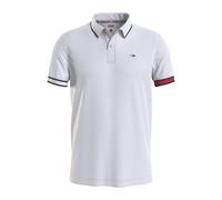 Tommy Jeans - Polo Drapeau Rouge Coton Bio - Homme - Tops - Blanc - Taille: XL