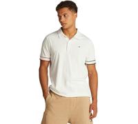 Polo Tommy Jeans Slim Flag Cuff manches courtes blanc pur - L