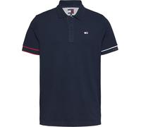 Tommy Jeans Flag Cuff Slim Fit Short Sleeve Polo Bleu S Homme