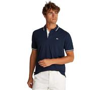 Tommy Jeans Polo Manches Courtes Homme Tipped Regular Fit, Bleu (Dark Night Navy), S