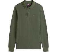 Tommy Jeans Polo Manches Longues Homme Slim Placket en Coton, Vert (Pewter Green), XXL