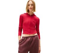 Tommy Jeans Pull avec Fermeture Éclair Femme Essential avec Capuche, Rouge (Ruby Rhubarb), S