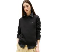Tommy Jeans Pull Femme Crew Neck Col Ras-du-Cou, Noir (Black), L