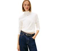 Tommy Jeans Pull Femme Essential avec Col Roulé, Ivoire (Ancient White), L