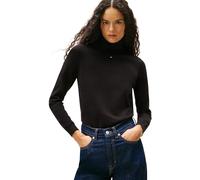 Tommy Jeans Pull Femme Essential avec Col Roulé, Noir (Black), S