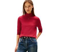Tommy Jeans Pull Femme Essential avec Col Roulé, Rouge (Ruby Rhubarb), M