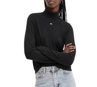 Tommy Jeans Pull Femme Essential Turtle Neck Pull à Col Roulé, Noir (Black), L