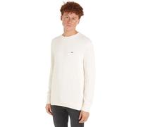 Tommy Jeans Pull Homme Slim Fit Crew Neck Sweater Pull en Maille, Beige (Ancient White), L