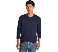 Tommy Jeans Pull Homme Slim Fit Crew Neck Sweater Pull en Maille, Bleu (Dark Night Navy), XL