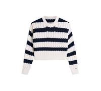 Pull femmes Tommy Jeans TJW LOOSE CABLE SWEATER EXT Blanc EU L