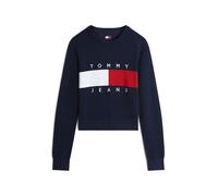 Pull femmes Tommy Jeans TJW FLAG CREW NECK SwEATER Marine EU L