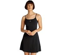 Tommy Jeans Robe Femme Essential Strap Flare Fines Bretelles, Noir (Black), M
