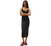 Tommy Jeans Robe midi Tjw Silver Script DW0DW22334 pour Femme, Robe Moulante, Noir (Noir), XS
