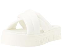 Tommy Jeans Sandales Femme Été, Blanc (Ecru), 40