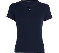 Tommy Jeans Short Sleeve Logo Ribbed T-Shirt Bleu marine foncé 16 (XL) Female