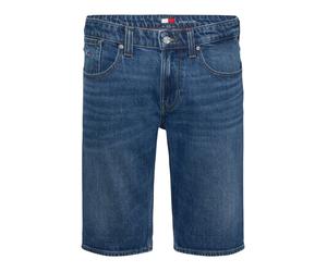 Tommy Jeans - Shorts en Coton Mélangé Bleu à Fermeture Éclair - Homme - Shorts - Bleu - Taille: W32