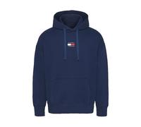 Tommy Jeans - Sweat à Capuche en Coton Bio Bleu avec Badge Iconique - Homme - Sweatshirts et sweats à capuche - Bleu - Taille: L