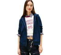 Tommy Jeans Sweat à Capuche Femme avec Fermeture Éclair et Capuche, Bleu (Dark Night Navy), L