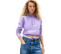 Tommy Jeans Sweat à Capuche Femme Flag Regular Fit, Violet (Ophelia Purple), S
