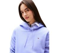 Tommy Jeans Sweat à Capuche Femme Flag Regular Fit, Violet (Vintage Iris), M