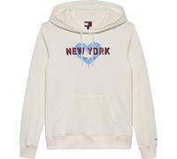 Tommy Jeans Sweat à Capuche Femme TJ X NYC avec Capuche, Beige (Ancient White), S