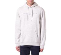 Tommy Jeans Sweat à Capuche Homme Linear Logo avec Capuche, Gris (Lt Grey HTR Multi), S
