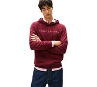 Tommy Jeans Sweat à Capuche Homme Linear Logo avec Capuche, Rouge (Red Wine Multi), XS