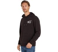 Tommy Jeans Sweat à Capuche Homme Regular Fit Entry Graphic avec Capuche, Noir (Black), XL