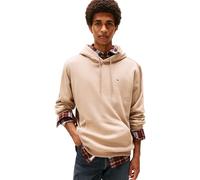 Tommy Jeans Sweat à Capuche Homme Regular Fit Flag Fleece avec Capuche, Beige (Coastal Taupe), S
