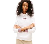 Tommy Jeans Sweat-shirt 'ESS' rouge / blanc, Taille S