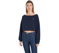 Tommy Jeans Sweat Femme Off Shoulder Col Bateau, Bleu (Dark Night Navy), S