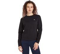 Tommy Jeans Sweat Femme TJW Regular Sans Capuche, Noir (Black), M