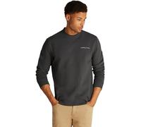 Tommy Jeans Sweat Homme Linear Col Ras-du-Cou, Gris (Washed Black), XXL