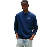 Tommy Jeans Sweat Homme Regular Fit Flag Fleece Col Ras-du-Cou, Bleu (Dark Night Navy), L