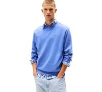 Tommy Jeans Sweat Homme Regular Fit Flag Fleece Col Ras-du-Cou, Bleu (Soft Sapphire), XS