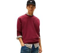 Tommy Jeans Sweat Homme Regular Fit Flag Fleece Col Ras-du-Cou, Rouge (Red Wine), XS