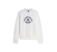 Tommy Jeans Sweat-shirt 'Crest Logo' bleu nuit / blanc, Taille L